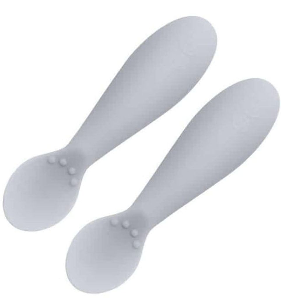 Babylöffel aus Silikon Tiny Spoon 2stk. Grau 6m+ EZPZ