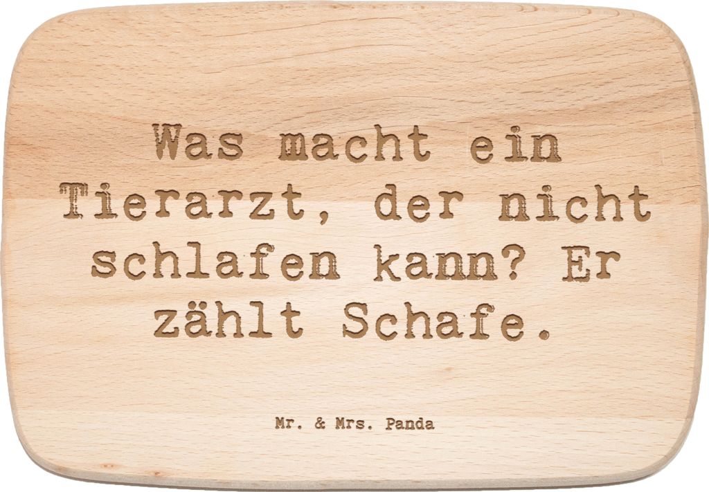Mr. & Mrs. Panda Küchenbrett Holz Spruch Tierarzt Schafzählen - Transparent - Geschenk, Behandlung, Routineuntersuchung, Beruf, vesperbrett, Holz...