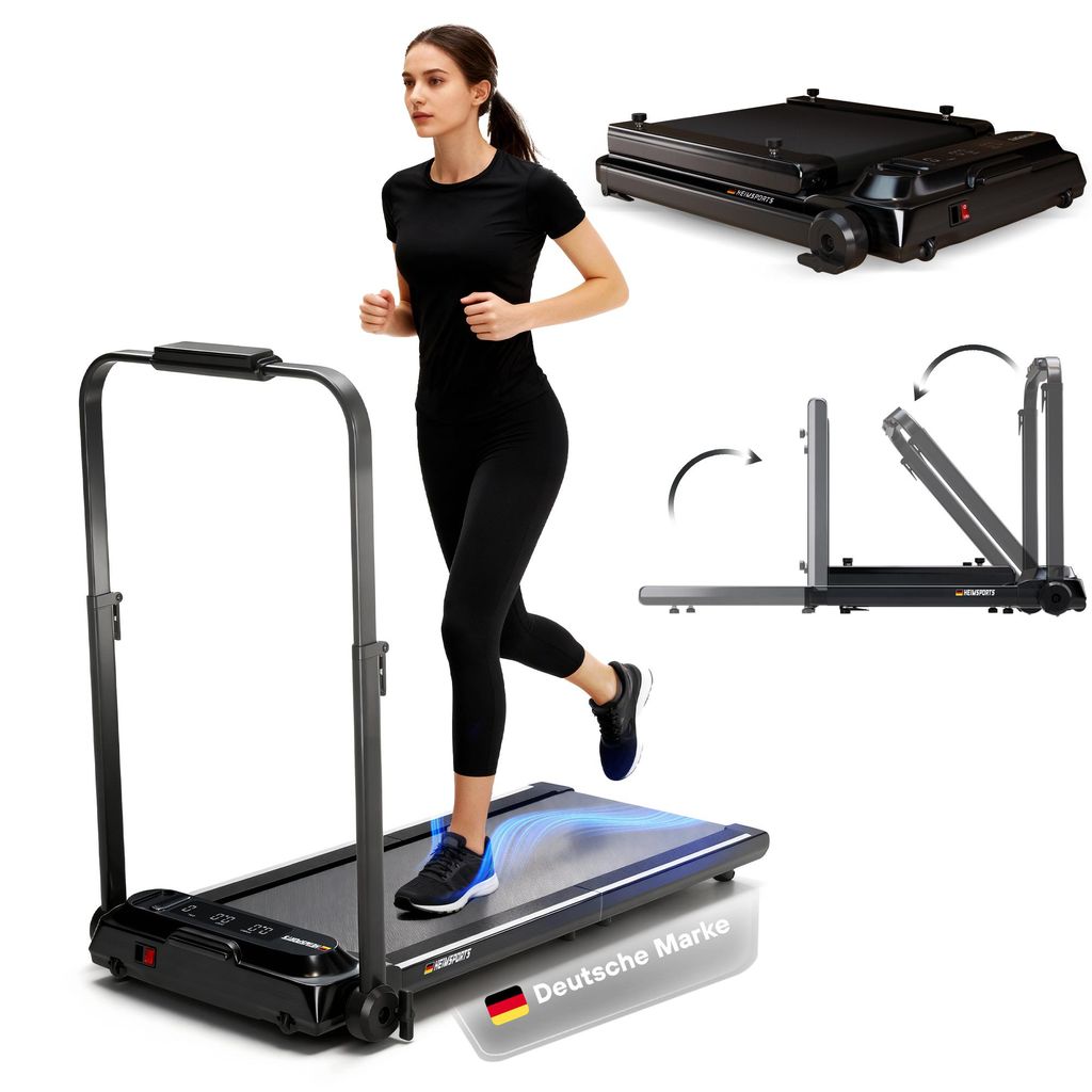 Besonderes Laufband klappbar und voll faltbar mit Handlauf, Sport-APP, Bluetooth, einfach zusammenklappen und verstauen.