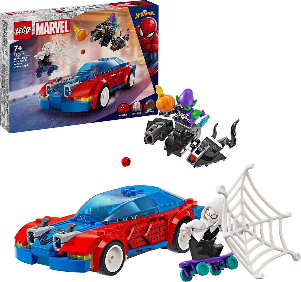 Spider-Manovo závodní auto a Venom Zelený goblin Obrázek produktu 