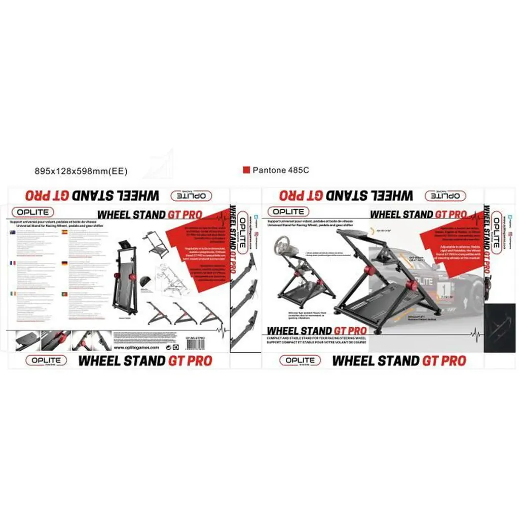 Support Volant Simulation Racing OPLITE GT PRO V2 Noir pour Cockpit - 9
