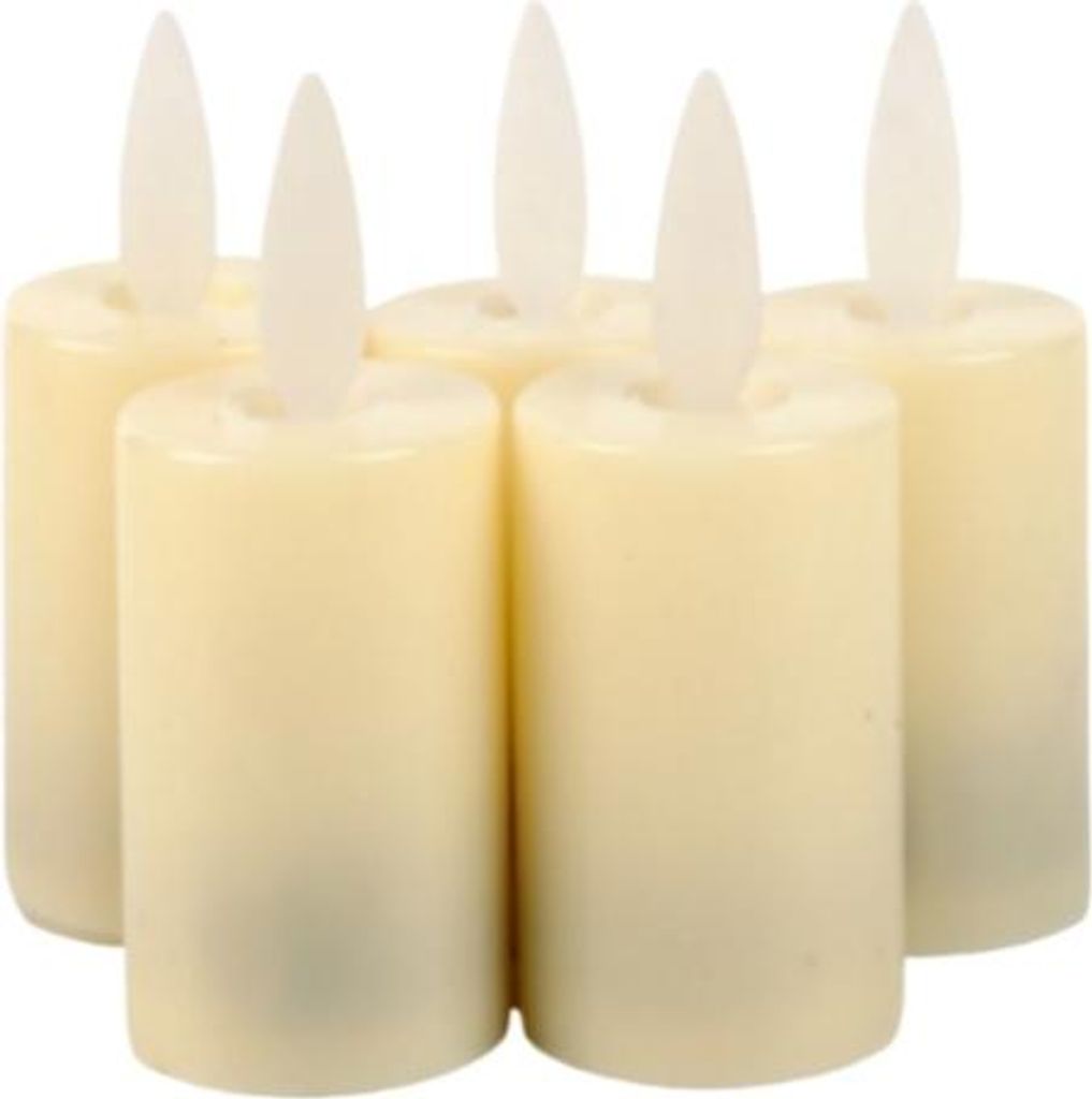 INF 6er Set LED Kerzen ohne Flamme mit Fernbedienung, Batteriebetrieb, Warmweiß