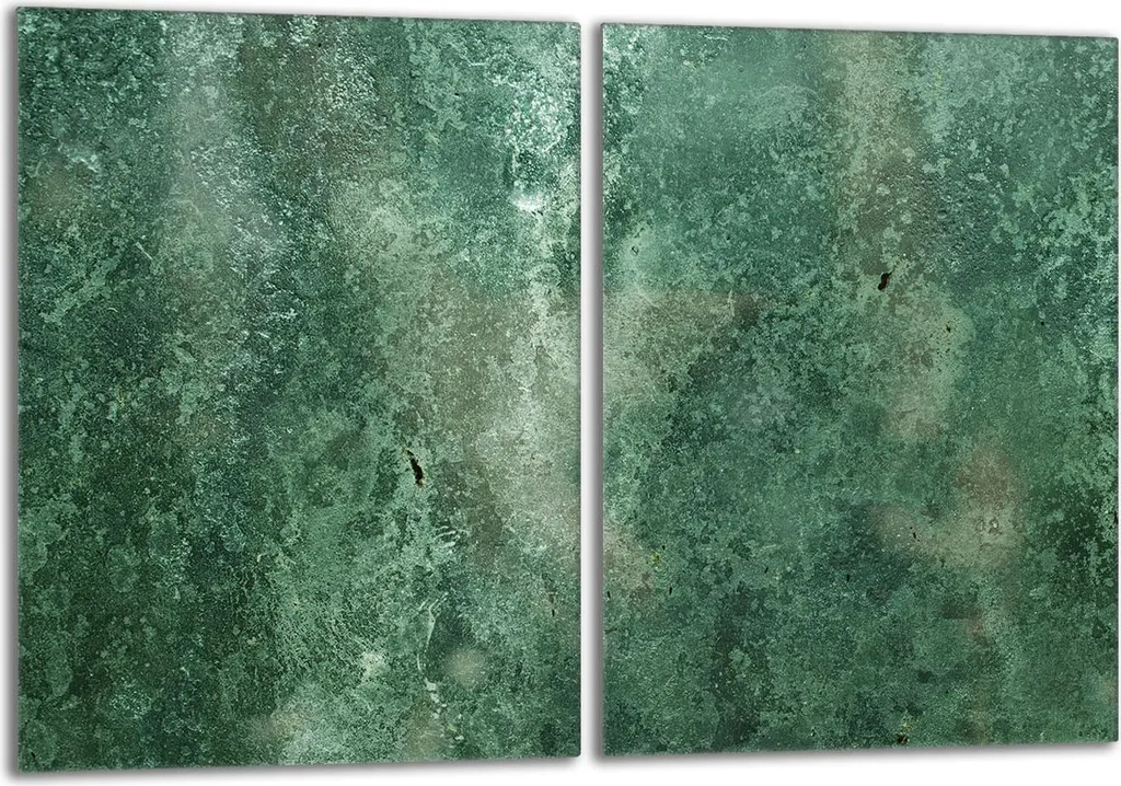 Offerta Set Copri Piano Cottura 2x40x52 cm Vetro Turchese Ardesia