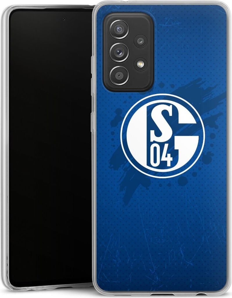 DeinDesign Slim Hülle für Samsung Galaxy A52 5G Silikon Case Ultra Dünn Handyhülle Bundesliga FC Schalke 04 Offizielles Lizenzprodukt