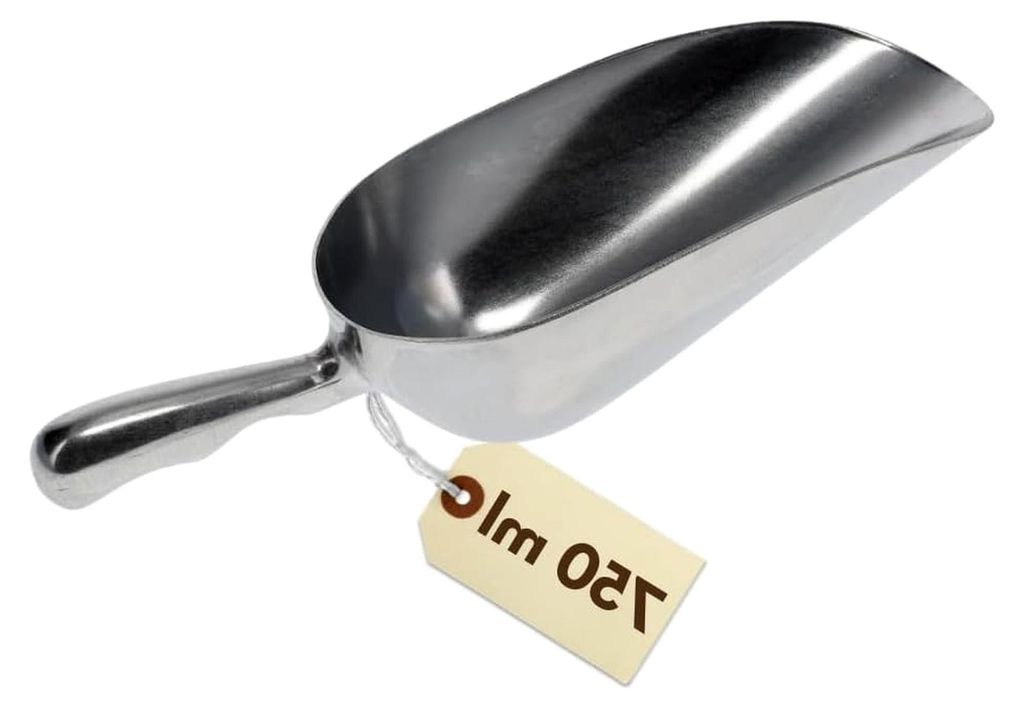 Aluminium Abwiegeschaufel 750 ml Rund