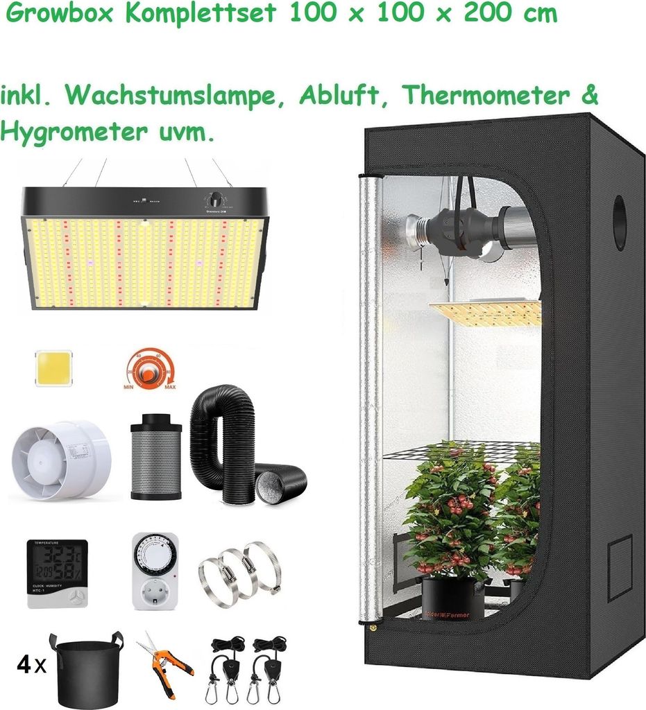 JUNG Gewächshaus Growbox Komplettset Anzuchtset mit Produktbild