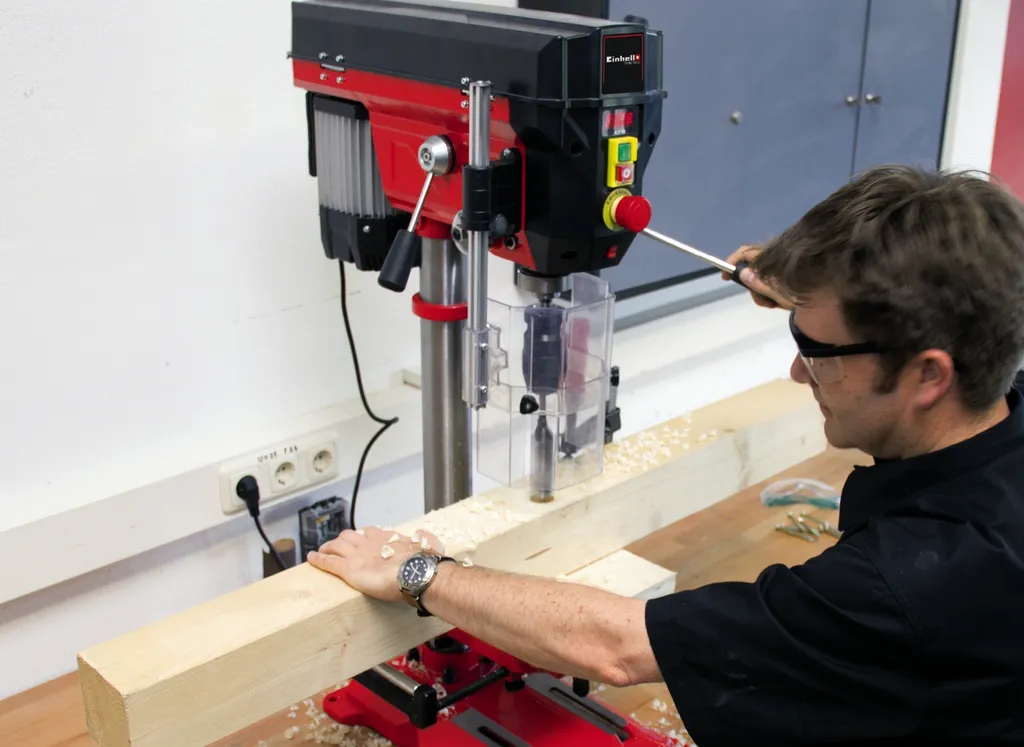 Perceuse stationnaire Einhell TE-BD 750 E pour atelier métal et bois - 10