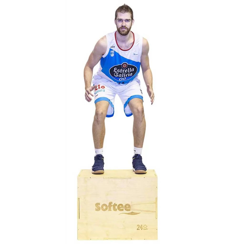 Boîte de saut pliante en bois 3 en 1 pour fitness et plyométrie robuste