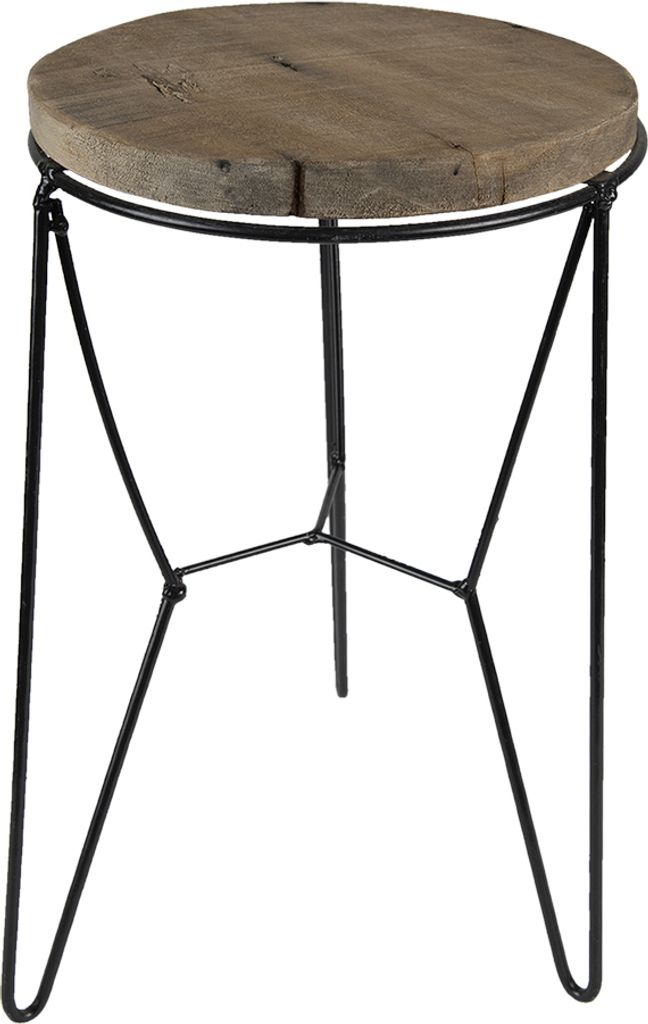 Clayre & Eef Pflanzentischchen 32 cm Braun Holz