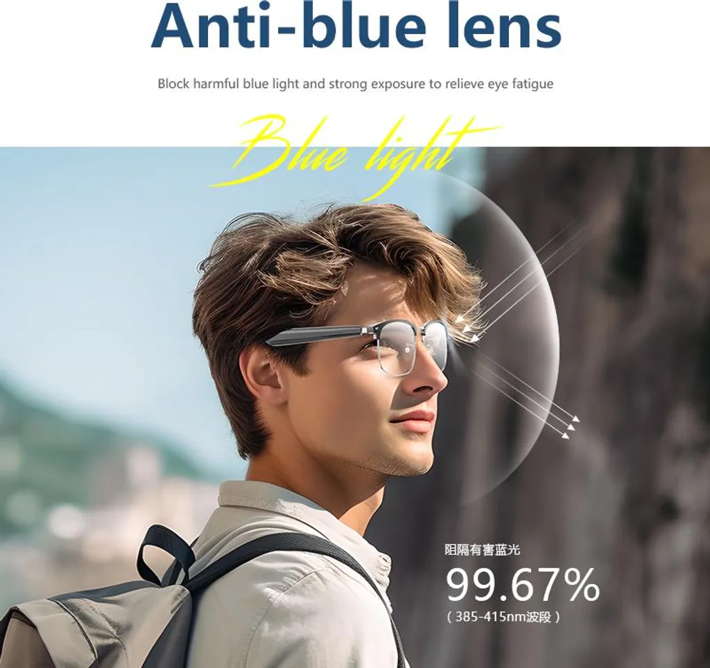 Lunettes de Traduction Instantanée Connectées avec Bluetooth Tactile - 4
