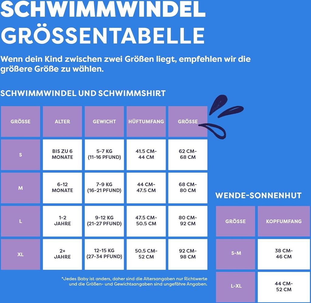 Bambino Mio wiederverwendbare Baby Schwimmwindel Badehose, Größe:XL (2 Jahre+), Modell:Supernova Stern