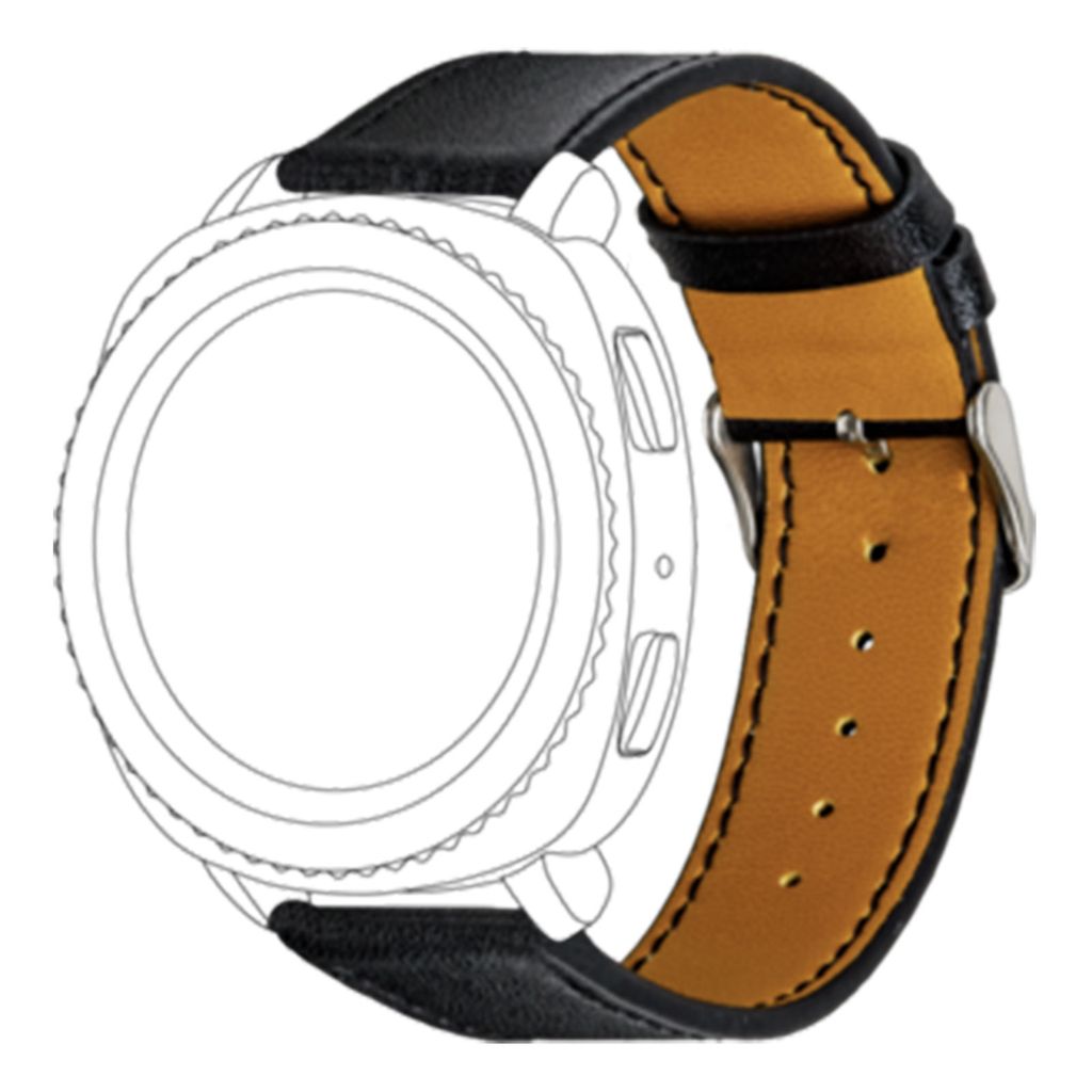 Topp 40-37-7592, Band, Smartwatch, Schwarz, Samsung, Samsung Galaxy Watch 42 mm Samsung Gear Sport, Echtes Leder