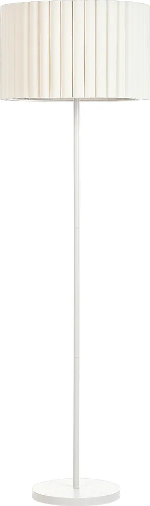 Grand lampadaire 154 cm en fer et textile crème pour chambre et séjour