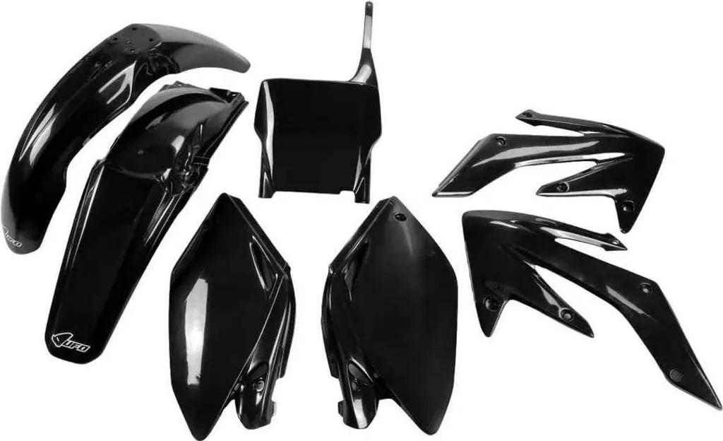 Kit Plastique UFO Hokit104-001 Noir Haute Résistance pour Honda CRF 250R