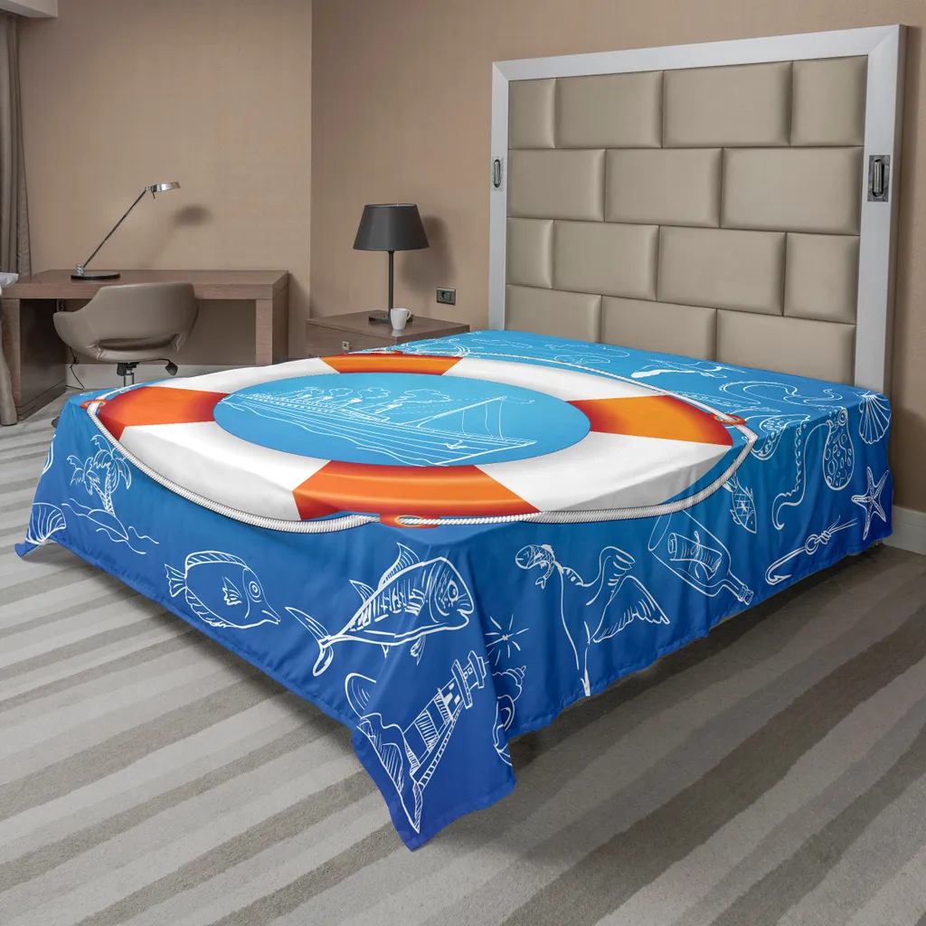 Drap de Lit Doux Infroissable Motif Océan : Finis les Draps Ternes et Rêches
