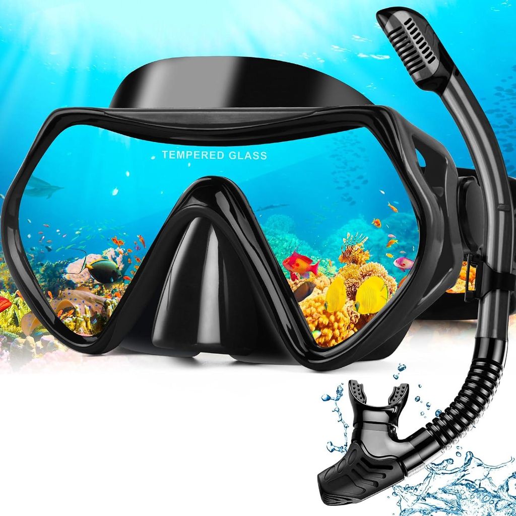 Hydomi Schnorchelset Erwachsene Anti-Fog Taucherbrille mit Produktbild 