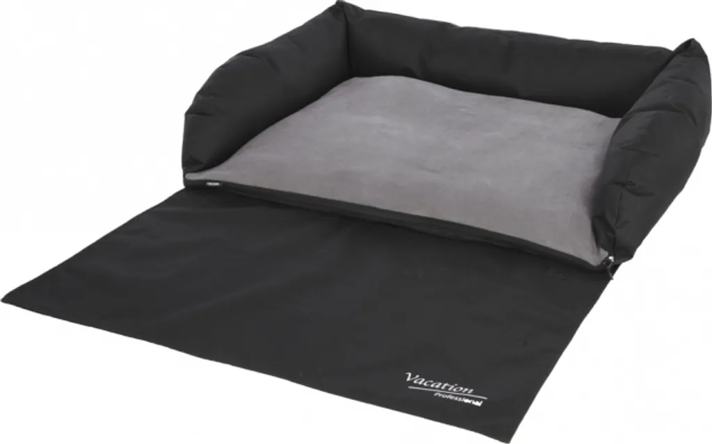 Panier de Transport Chien pour Voiture 80x60 cm - Lit Auto Kerbl Gris