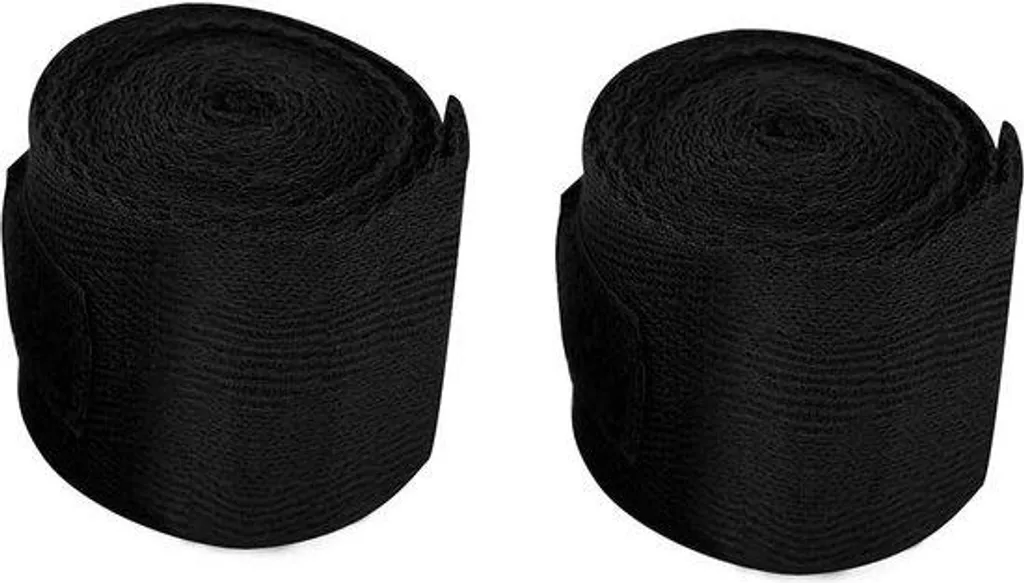 Bandes de boxe en coton noir 25m lot de 2 rouleaux pour protège-poignets