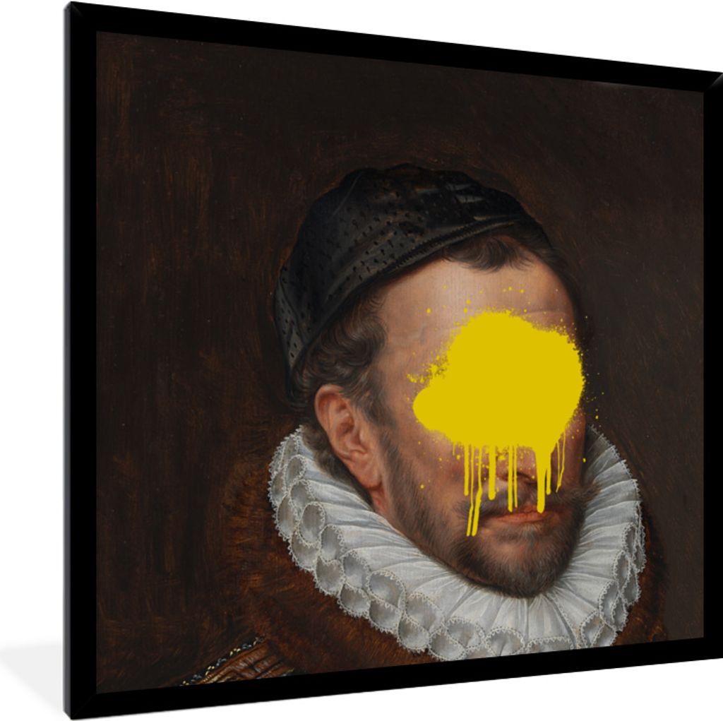 MuchoWow MuchoWow Gerahmtes Poster Wilhelm von Oranien - Kunst - Gemälde 40x40 cm - Poster mit zchwarzem Bilderrahmen - Mit Rahmen - Wanddekor...