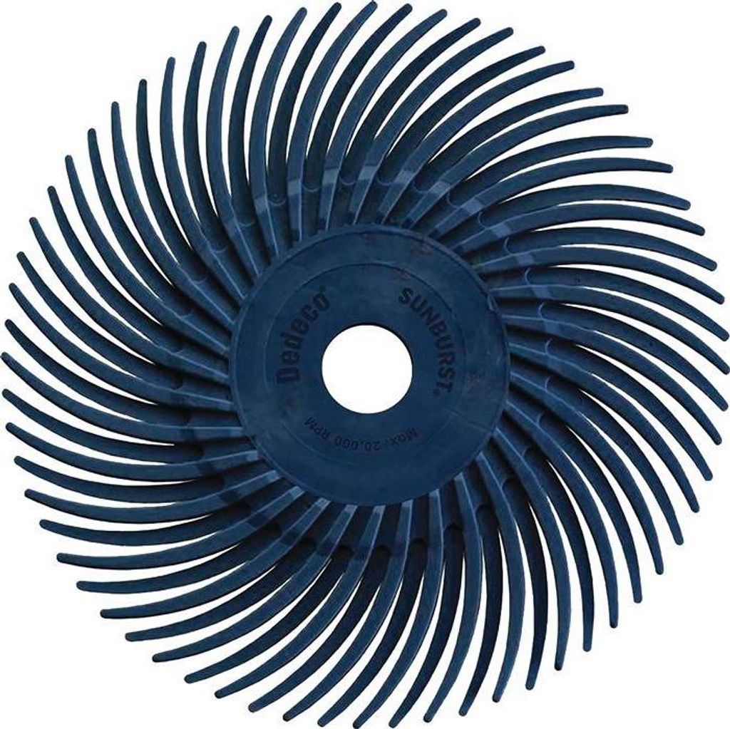 Radialbürstenscheibe PREMIUM SUNBURST Ø 76 mm Körnung 400 blau