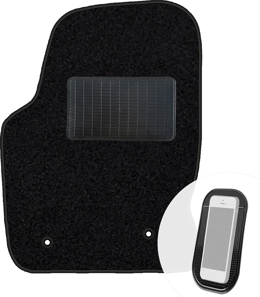 moto-MOLTICO tappetino conducente auto velours lato conducente tappetini auto nero tappetino conducente 1 pezzo adatto per Ford Focus I 1996-2000