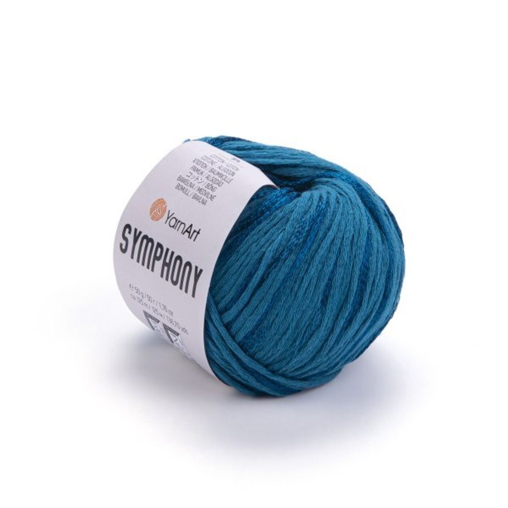 YarnArt Symphony 2125 Petrol – Weiche Premium-Wolle mit Farbverlauf, 50g – Ideal für Schals, Pullover & kreative Strickideen