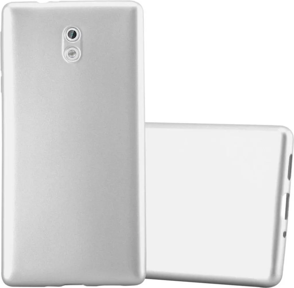 Cadorabo Custodia Nokia 3 2017 Argento - Cover Silicone TPU Antiurto