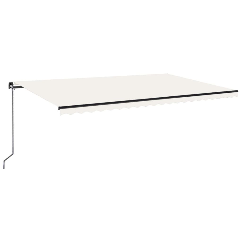 vidaXL Markise Manuell Einziehbar 500x300 cm Creme