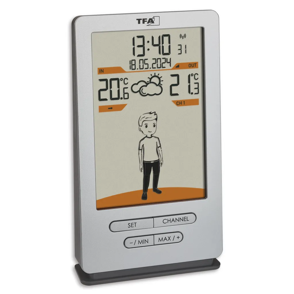 Weather Jack Station Météo Sans Fil, Solution Météo & Hygrométrie Intérieur/Extérieur