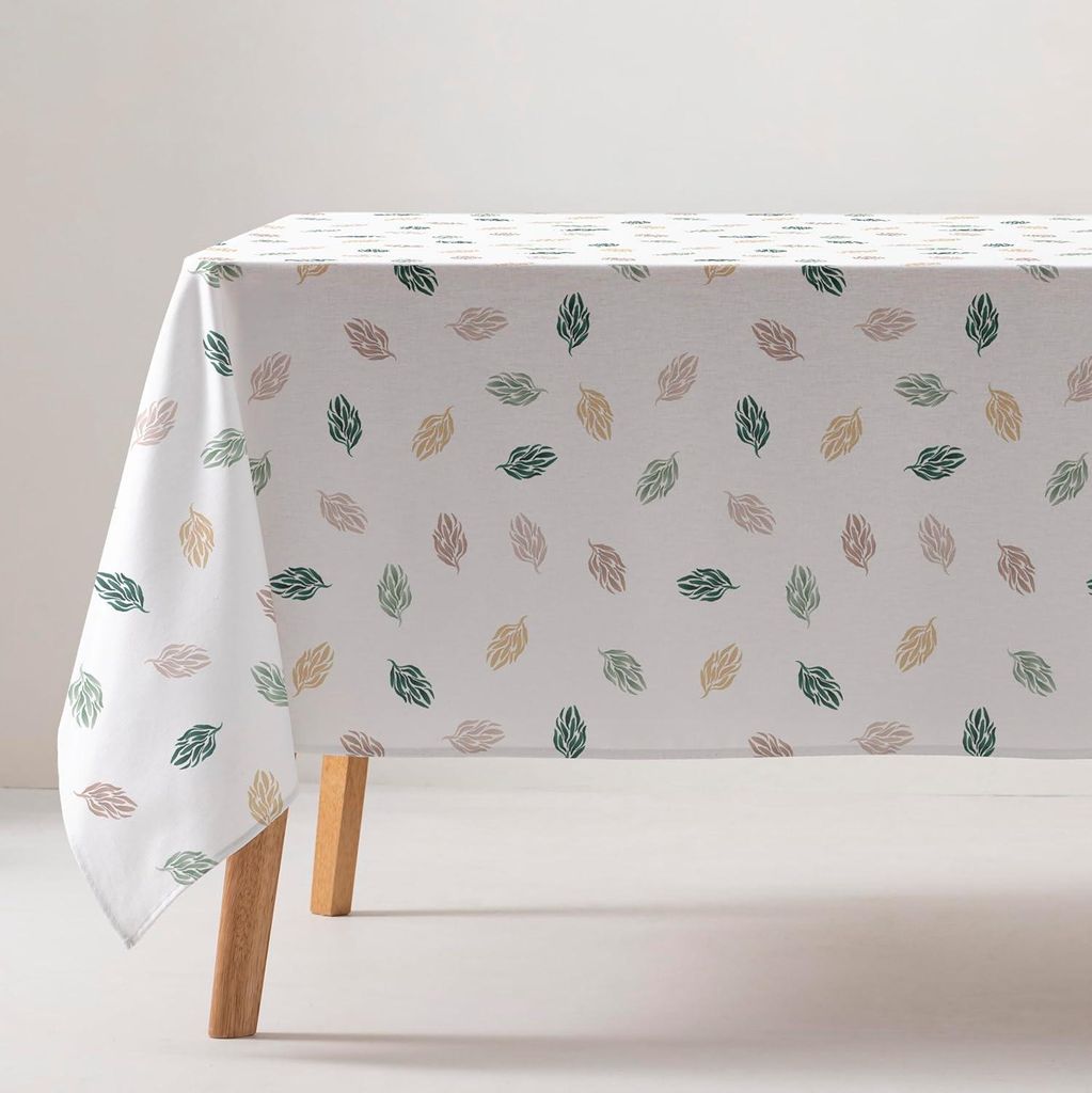 Tischdecke Rechteckig Fleckenabweisend Baumwoll Blumenmuster 140x300 cm