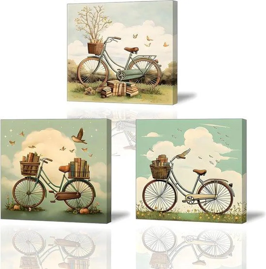 Tableau Déco Moderne Radkunst pour Salon ou Bureau avec Cadre en Bois
