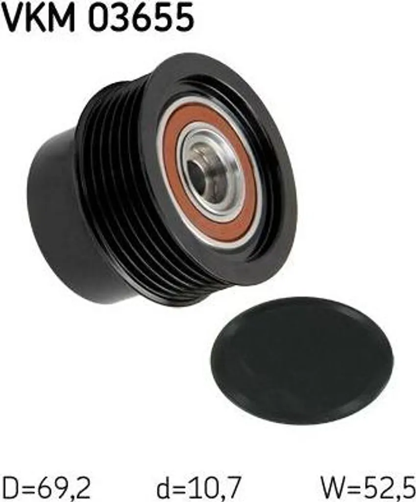 Roue Libre Alternateur SKF VKM 03655 en Acier Renforcé pour Volvo V70