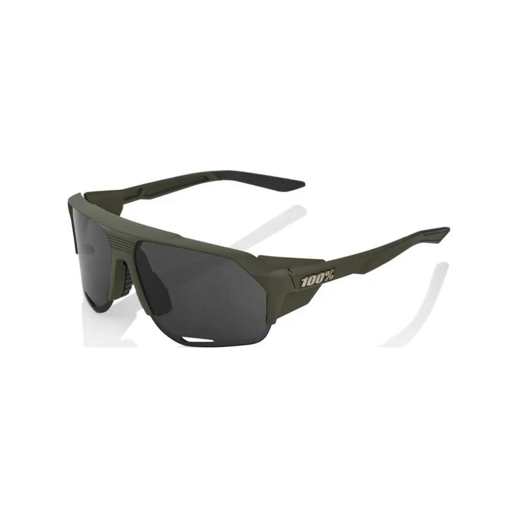 Lunettes 100% Norvik Soft Tact Army Green avec verres fumés sport