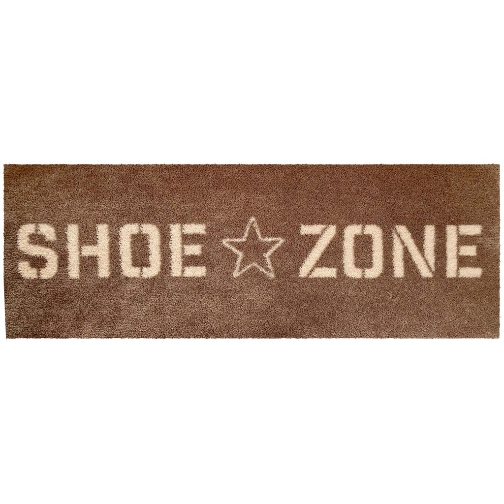 AKZENTE Feel Fußmatte SHOE ZONE STAR taupe 35 x 100 cm Produktbild 