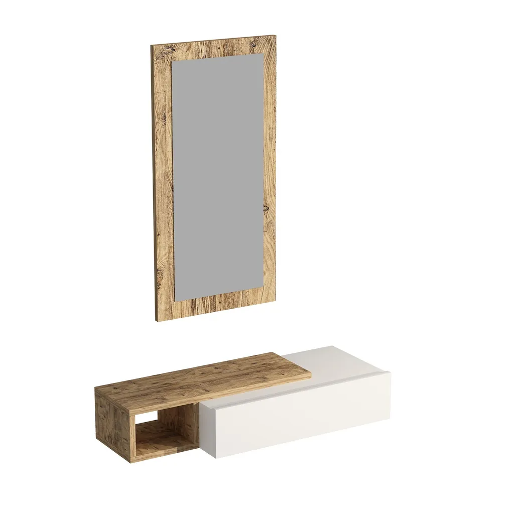 Mobile Credenza Vien Skye Decor Bianco Pino Atlantico: Design Slim