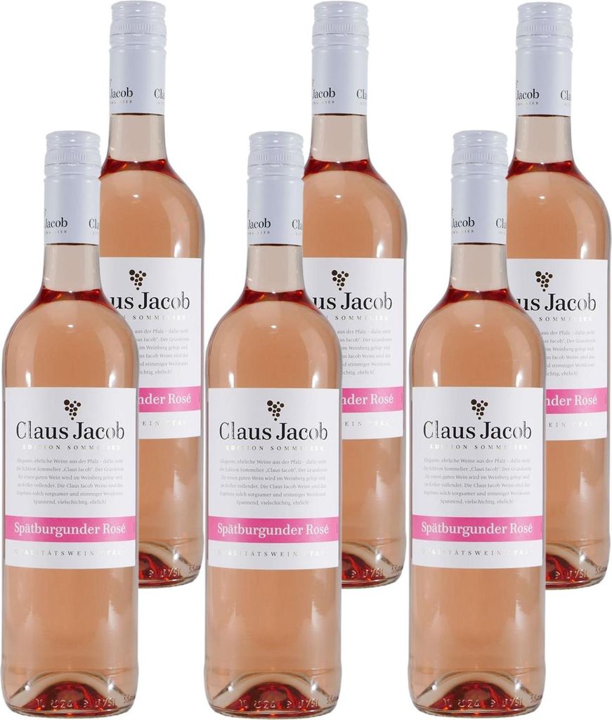 Claus Jacob Spätburgunder Rosé QbA -trocken- (6 x 0,75L) Produktbild 
