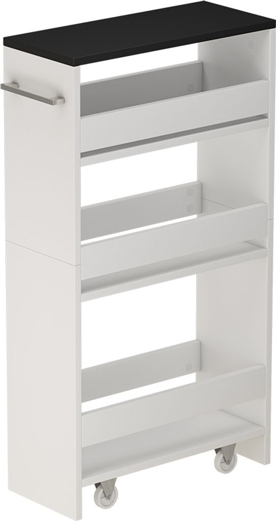 Rollcontainer Vicco Rivo Weiß/Anthrazit 20 x 84.4 cm, Model Produktbild 