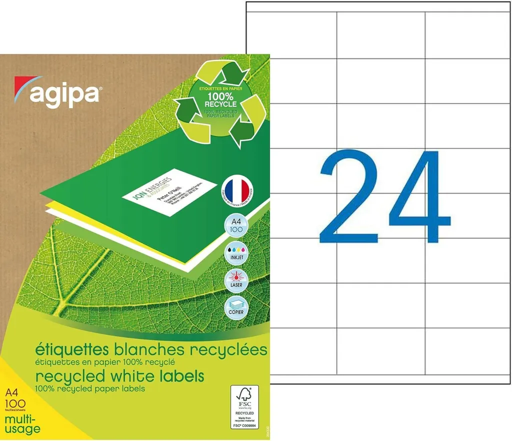 2400 Etichette Autoadesive Agipa 70x35mm | Risparmio Garantito A4