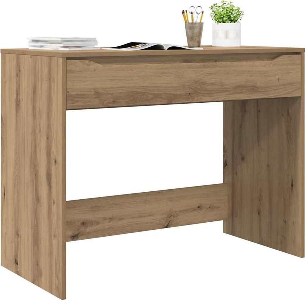Langlebige Schreibtisch Artisan-Eiche 100 x 50 x 78cm Holzwerkstoff - Möbel945572 - Kommoden