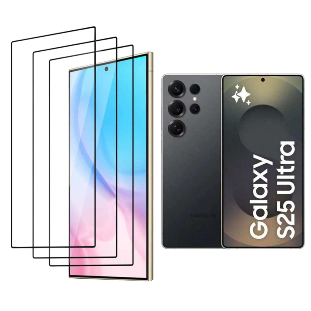 CLM-Tech 3er Set Schutzfolie kompatibel mit Samsung Galaxy S25 Ultra Panzerfolie Panzerglas Crystal Clear Displayschutz 9H Glas Displayfolie Schutz...