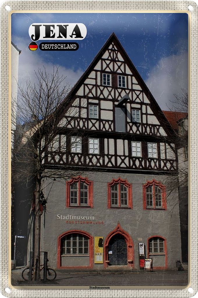 Blechschild Städte Jena Stadtmuseum Kunstsammlung 20x30cm