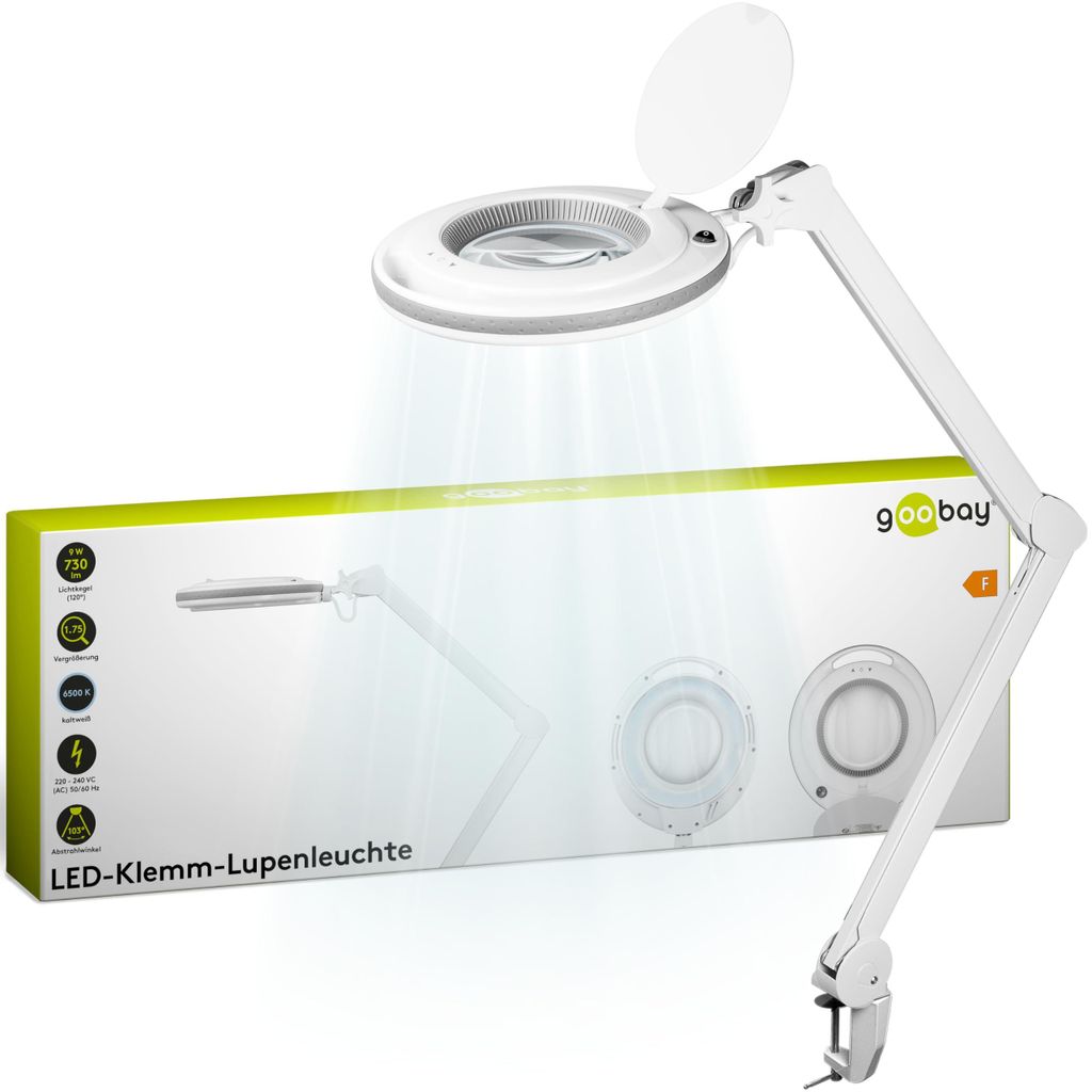 Goobay 60362, 1,75x, Glas, 12,7 cm, LED, 6500 K, 730 lm Produktbild 