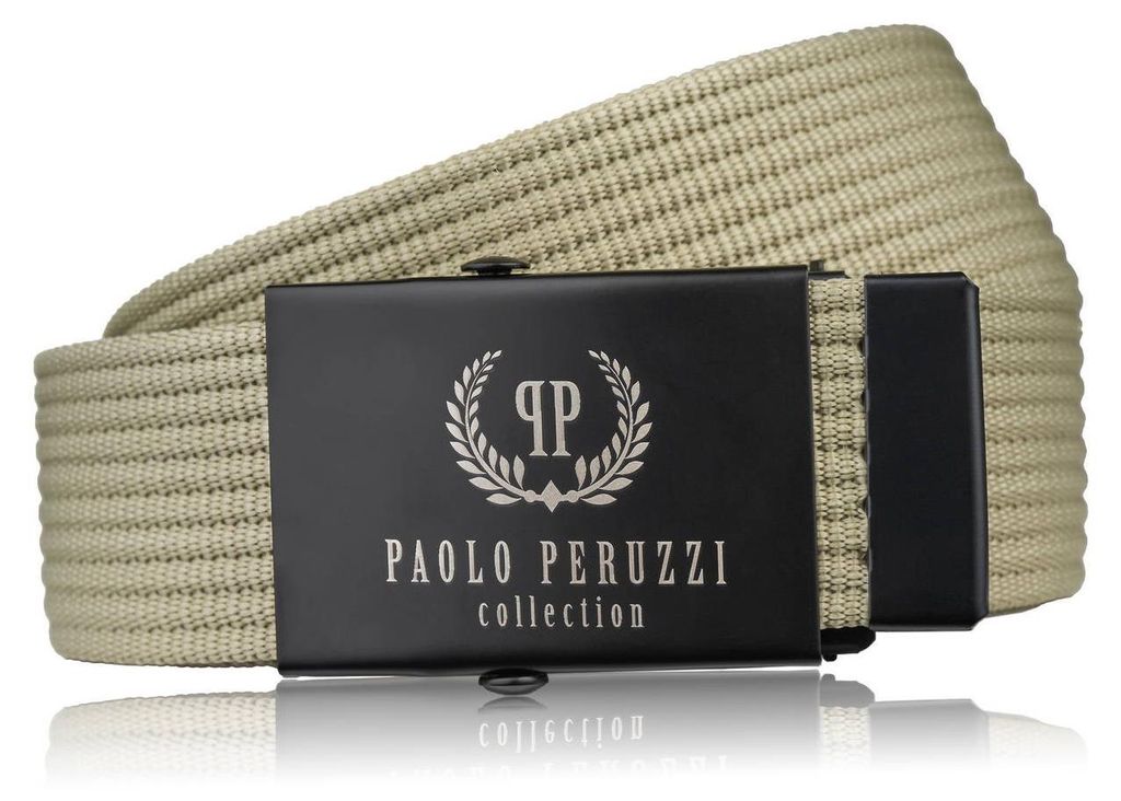 Herrengürtel 105 cm khaki Hosengürtel Paolo Peruzzi militärischer Gurt PW-27-105