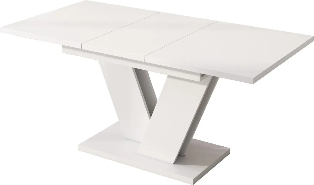 Table extensible design blanc 160cm avec coins arrondis sécurisants - 8