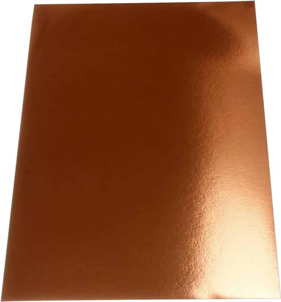 Creativ Company Metallfolienkarton, A4, Blatt 210 x 297 mm, 280 g, Kupfer, 10 Blatt 1 Karton
