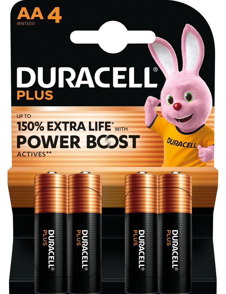 Duracell Plus Boost AA (MN1500/LR6) K4  Batterie AA Blister Immagine del prodotto 