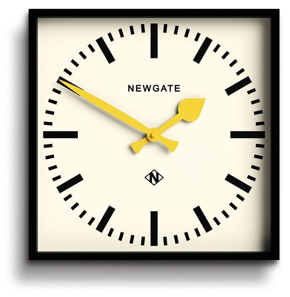 Newgate Number Five - Orologio da parete - Lancette gialle Immagine del prodotto 