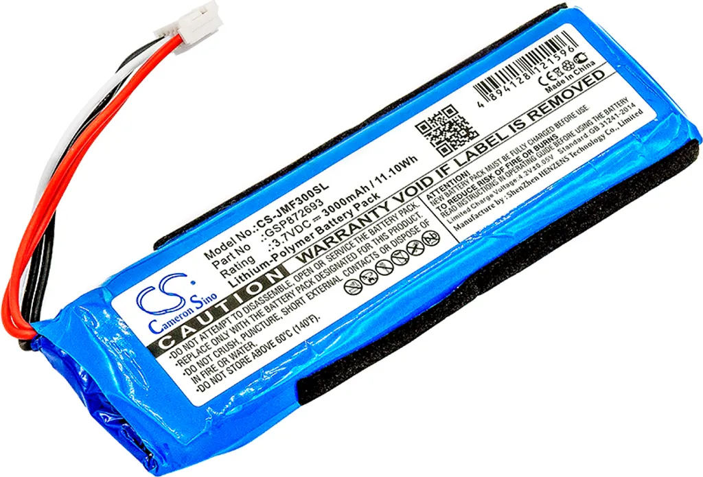 HX Batteria Per Altoparlante JBL Clip 3 3,7V 1000mAh/3,7Wh Li-Polymer Blu Nuovo 3645922974687