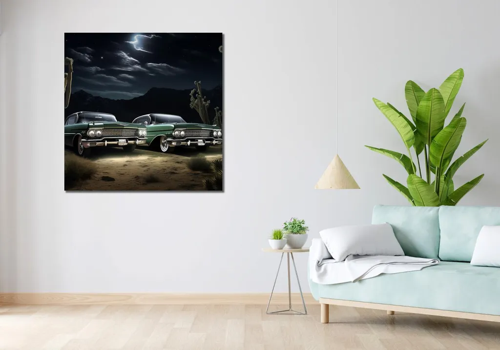 Offerta Quadro Tela 100x100 Incontro Nostalgico - Arredo Casa e Ufficio - 2