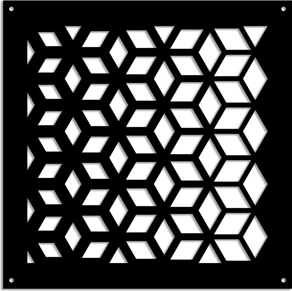Pannello Parasole PVC Nero 73x73 Metamorphosis - Facile da Montare